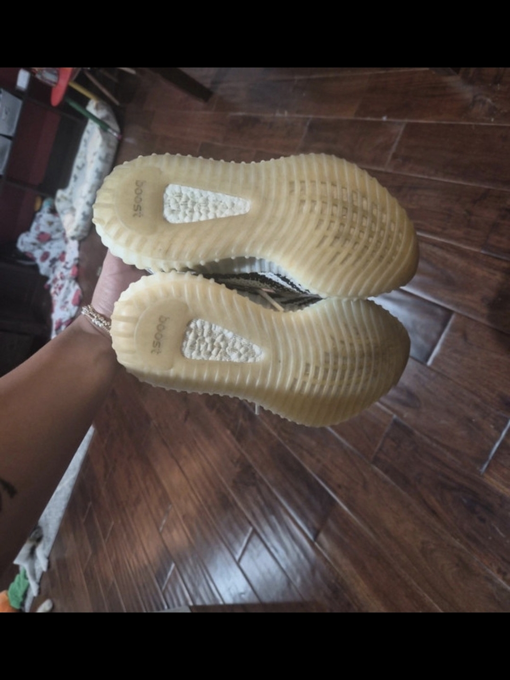 Yeezy Athletic Sneakers in White and Black - Picture 2 of 4